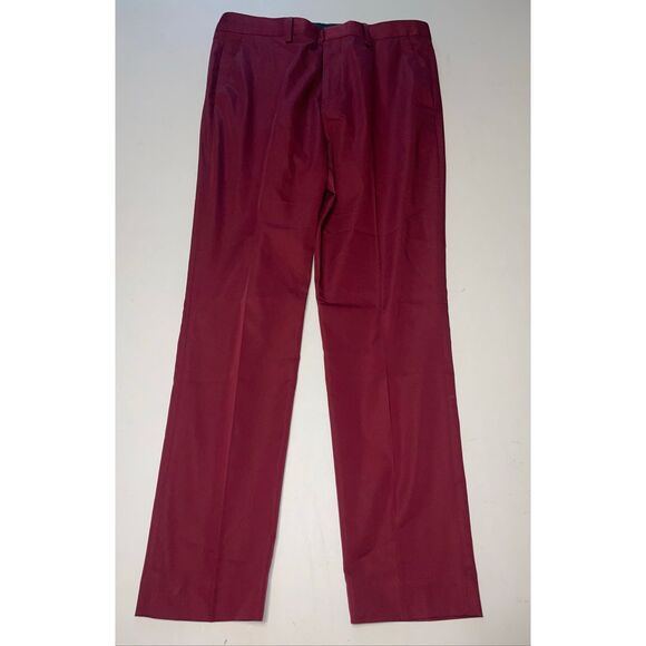 EXPRESS Performance Extra Slim Fit Maroon/Burgundy Dress Pants Stretch Sz 31x32 - Picture 1 of 6